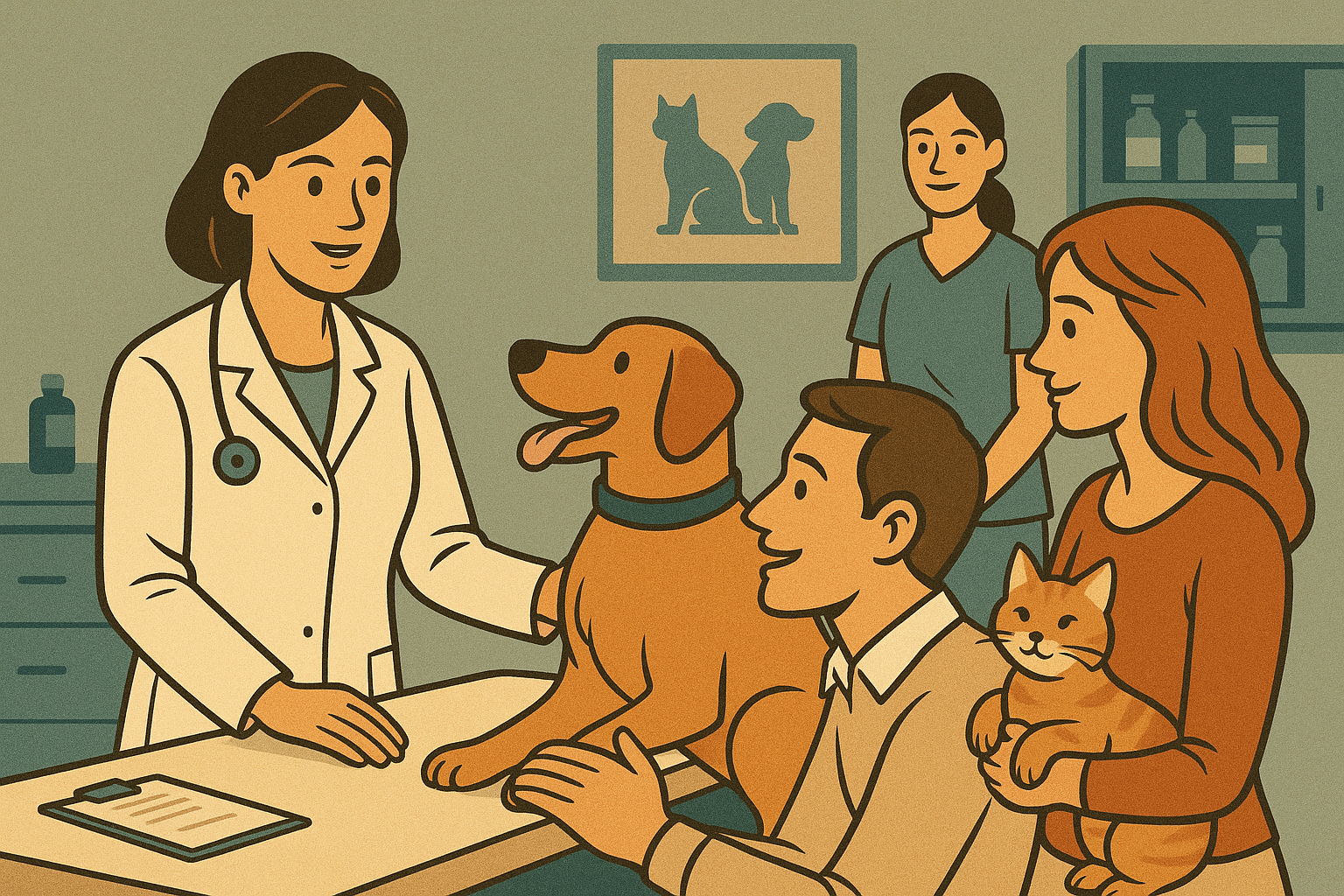 La devanture de la clinique vétérinaire.